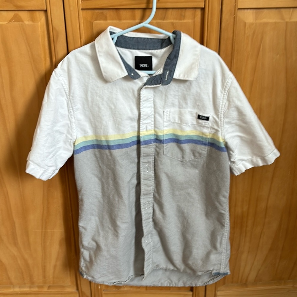 Vans Boys Houser Button Down Shirt Medium